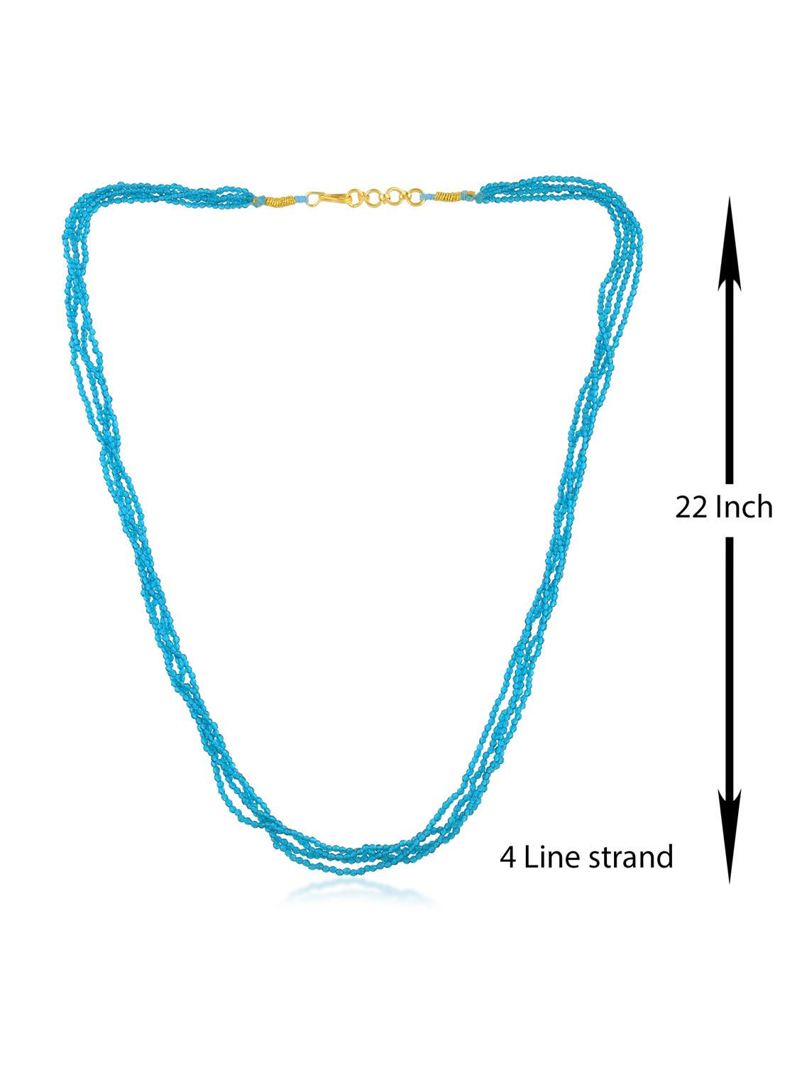 women blue crystal long necklace - 21924040 - Standard Image - 2