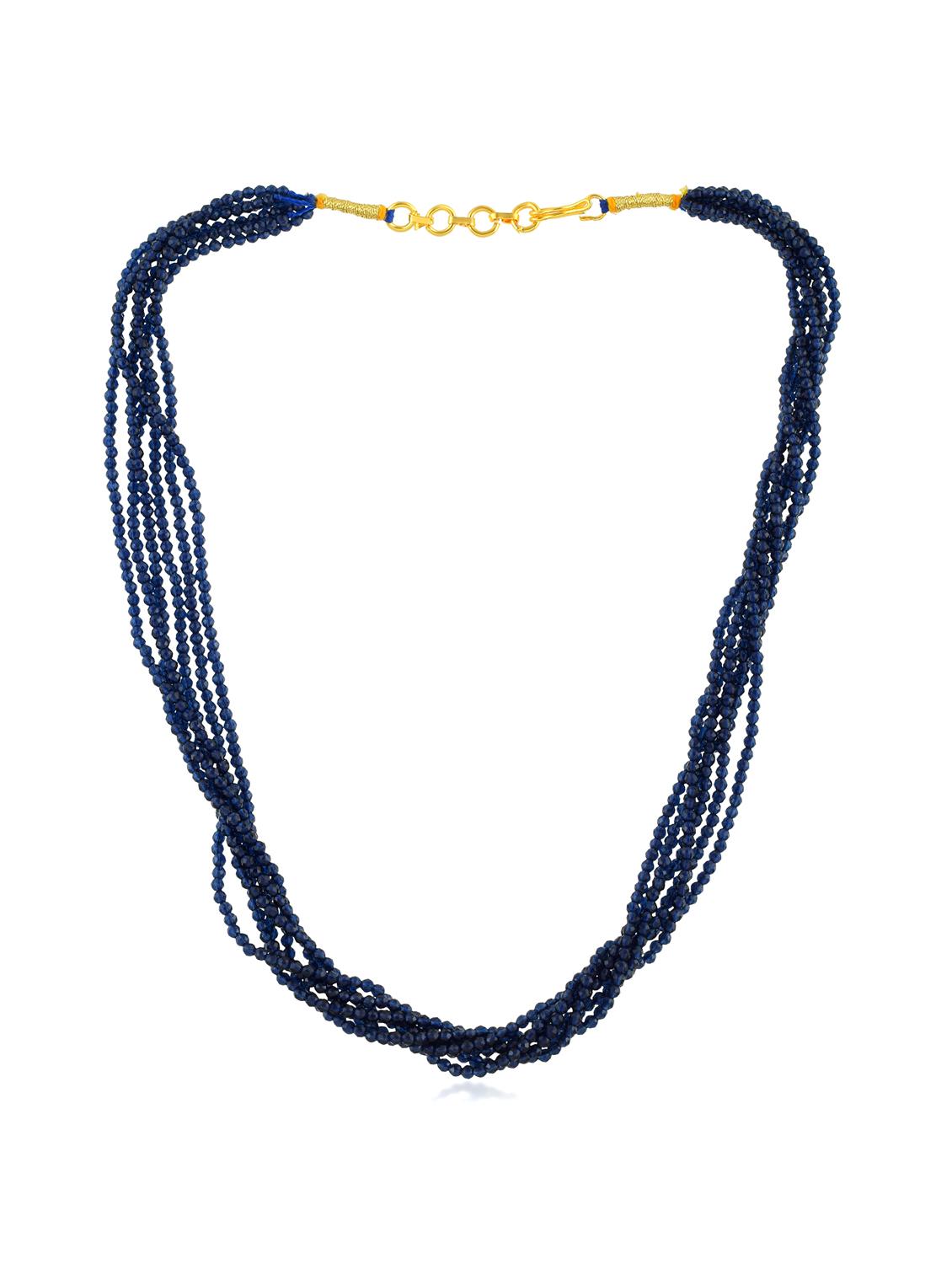 women blue crystal long necklace - 21924041 - Standard Image - 2