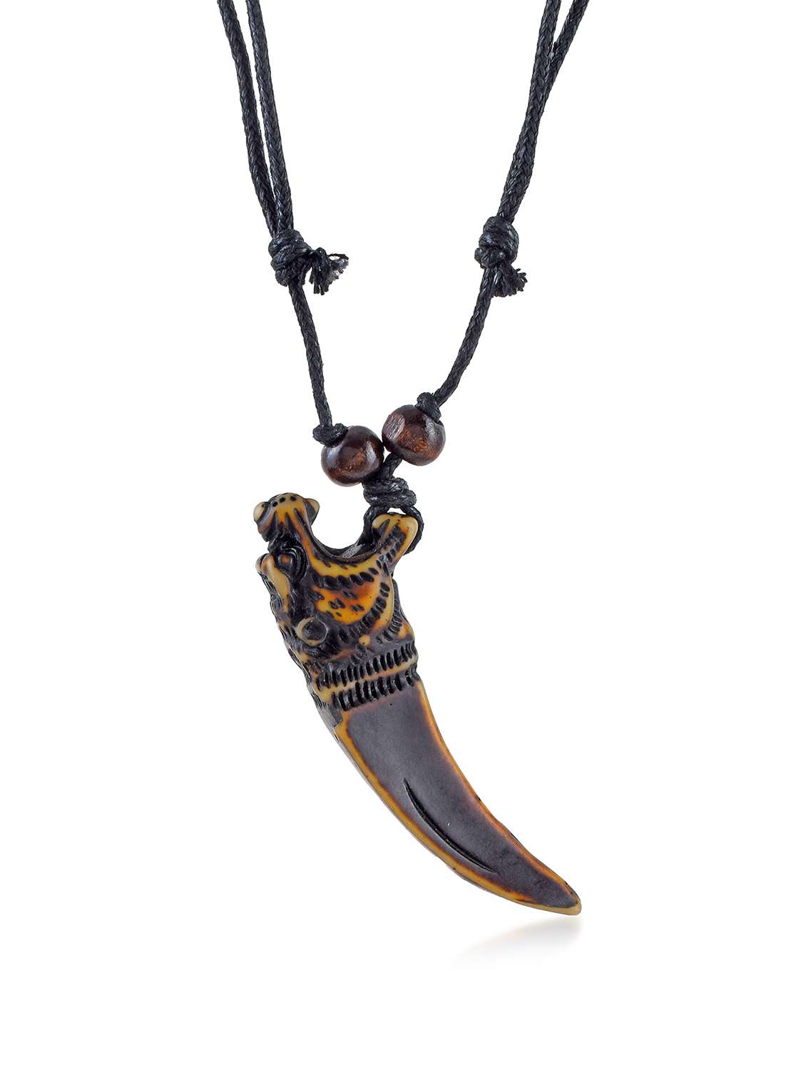 polyresin tiger mouth horn necklace - 21924043 -  Standard Image - 2