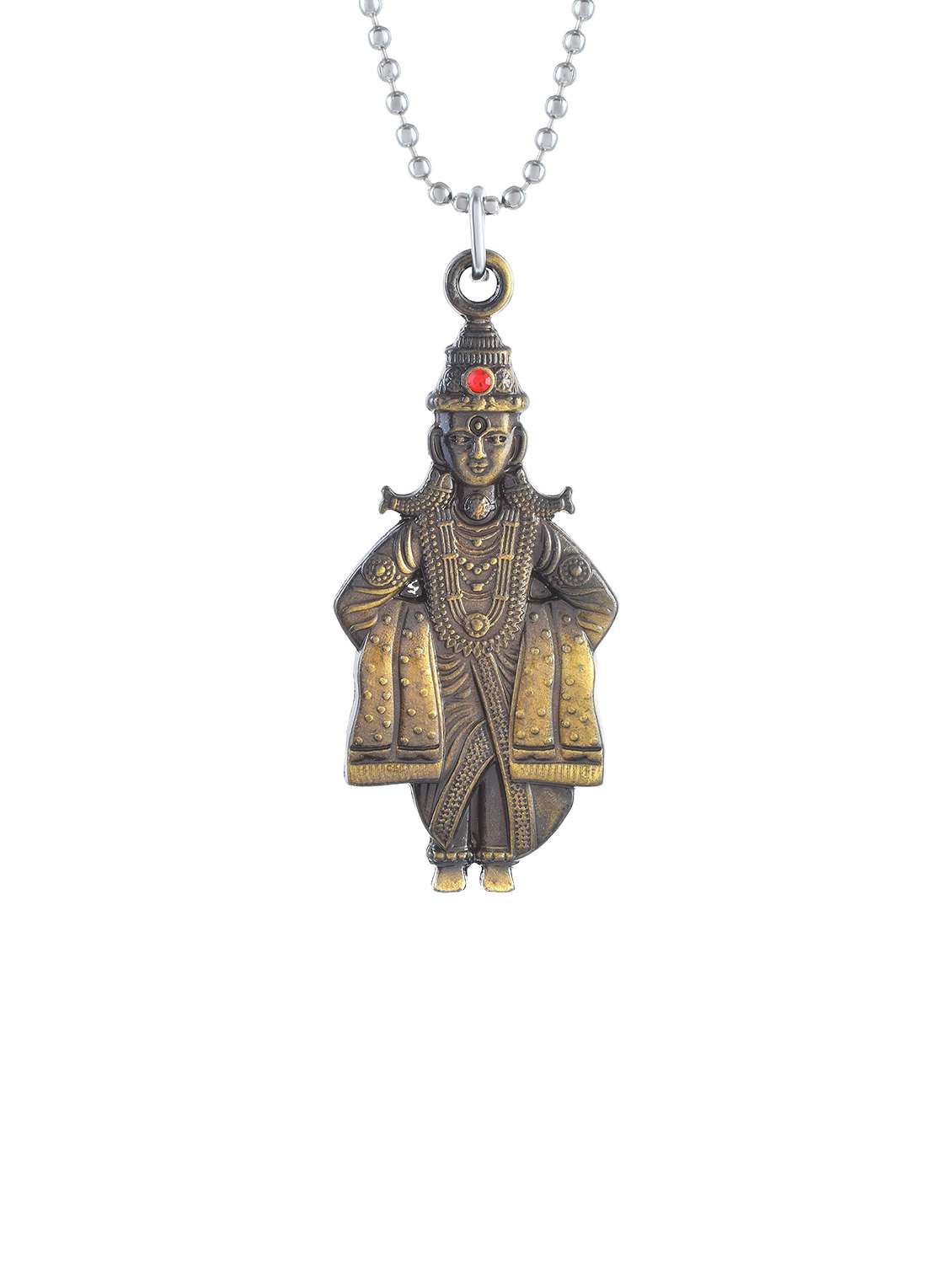 brass antique gold murugan ayappa pendant - 21924353 - Standard Image - 2