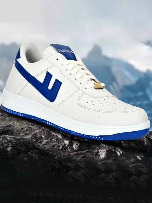 men white solid lace up sneaker - 21924664 - Standard Image - 0
