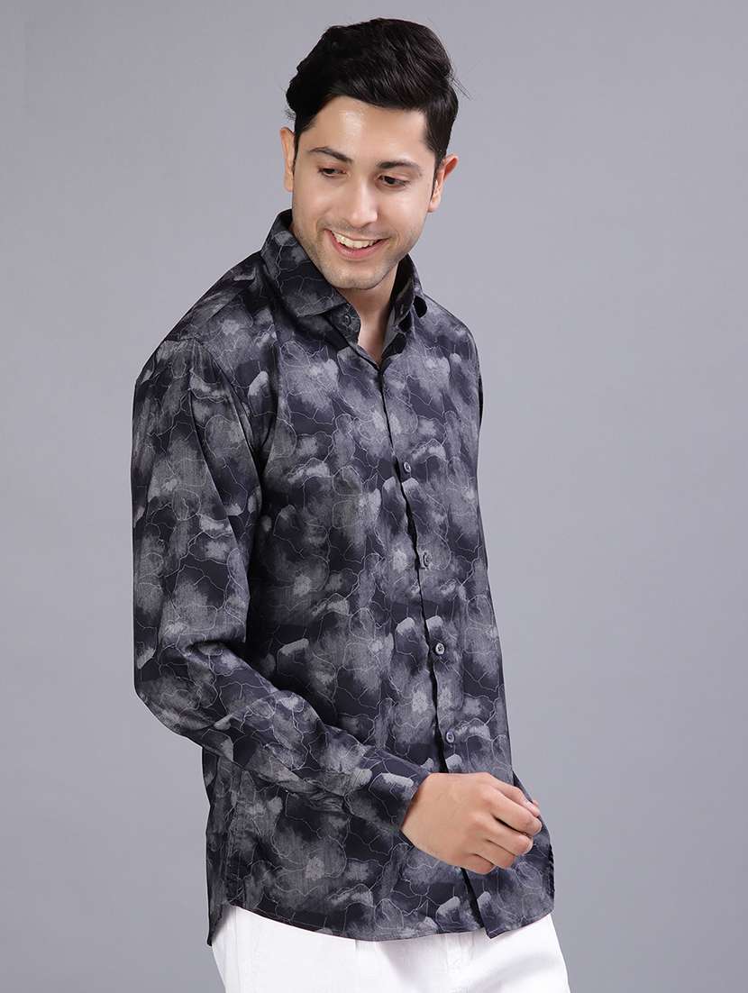 men printed long sleeve regular fit casual shirt - 21924798 -  Standard Image - 2
