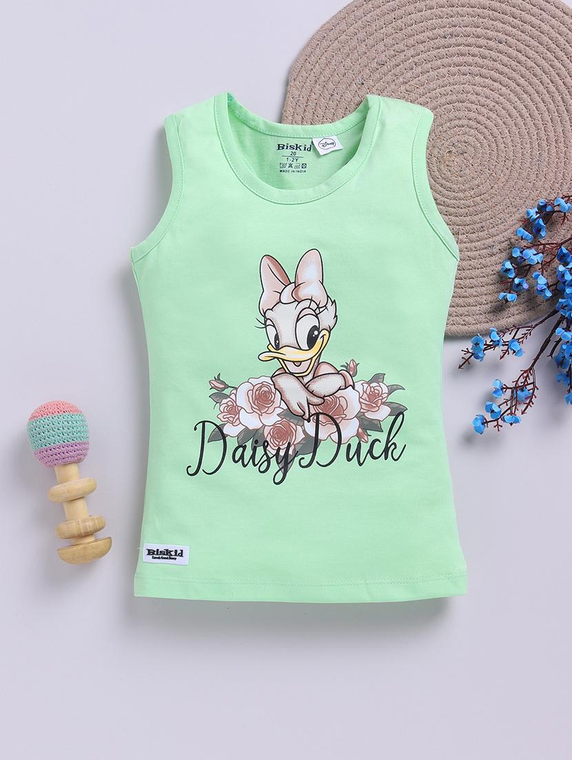 girls printed round neck sleeveless top - 21925058 - Zoom Image - 0