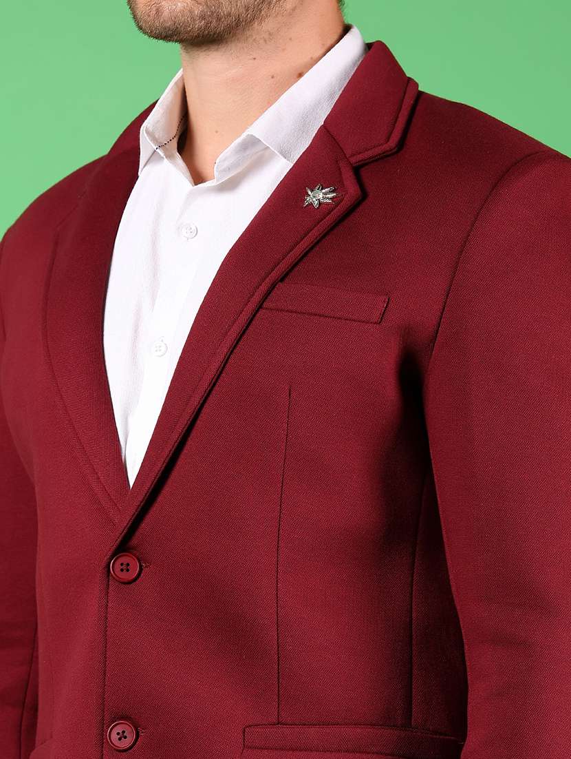 men lapel collar single breasted casual blazer - 21925140 -  Standard Image - 2