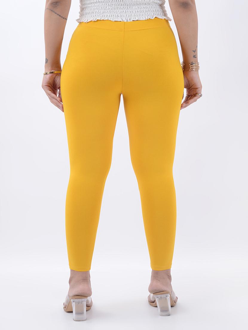 women solid mid rise ankle length legging - 21925193 - Standard Image - 2