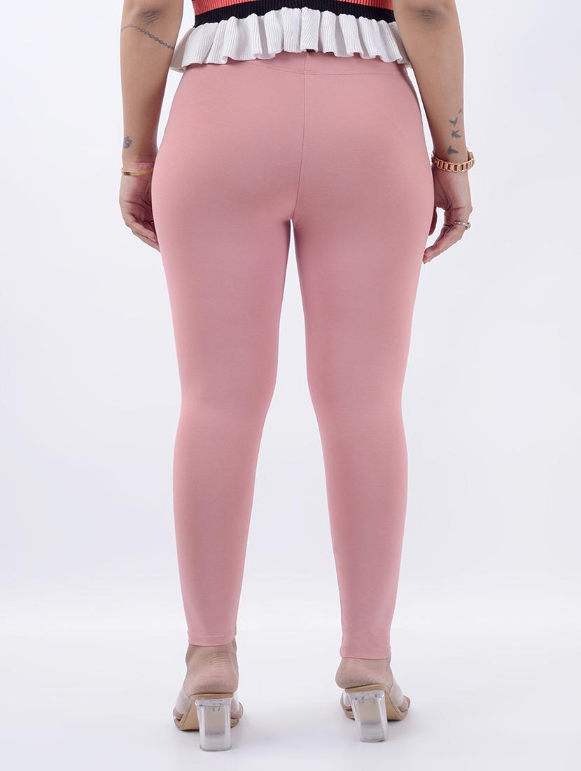 women solid mid rise ankle length legging - 21925194 - Standard Image - 2