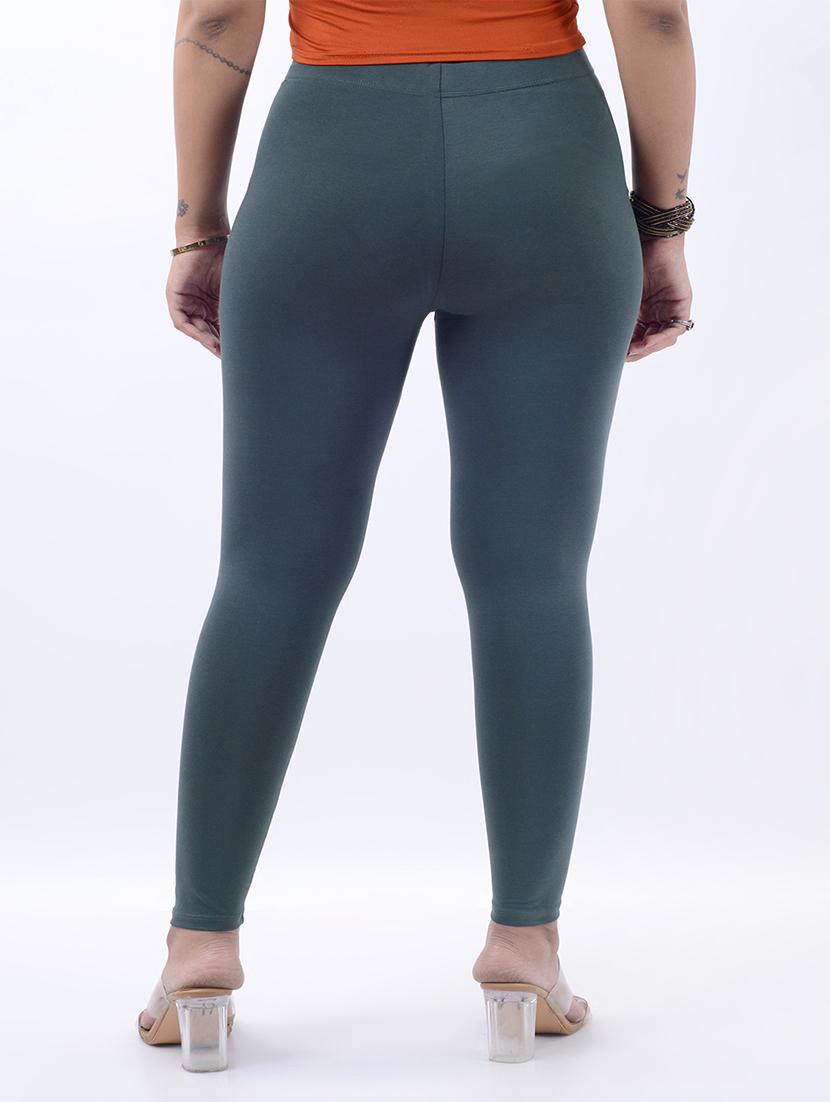 women solid mid rise ankle length legging - 21925197 - Standard Image - 2