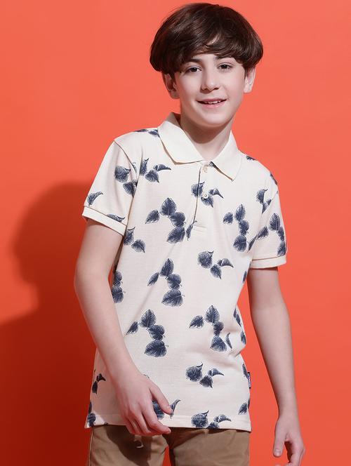 boys printed short sleeve regular fit polo t-shirt - 21925479 - Standard Image - 0