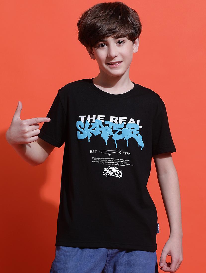 boys printed short sleeve regular fit t-shirt
