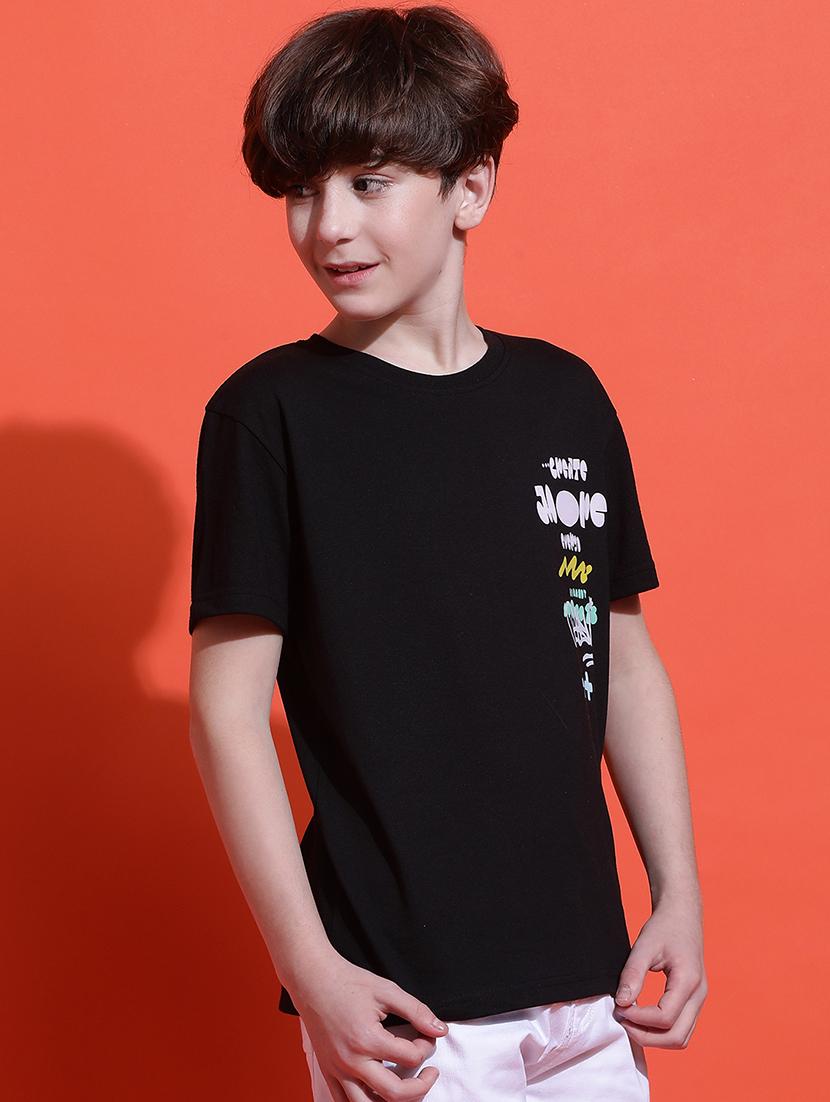 boys typographic print short sleeve regular fit t-shirt - 21925488 - Standard Image - 2