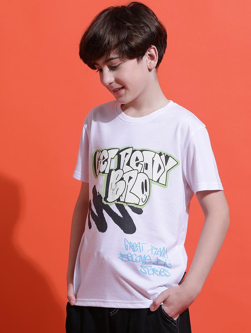 boys typographic print short sleeve regular fit t-shirt - 21925491 - Standard Image - 2