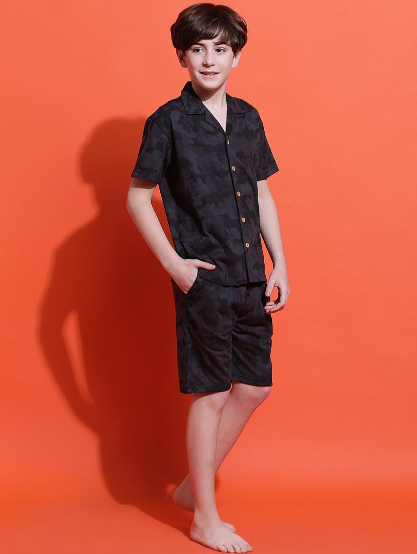boys camouflage print nightwear shorts set - 21925503 - Standard Image - 2