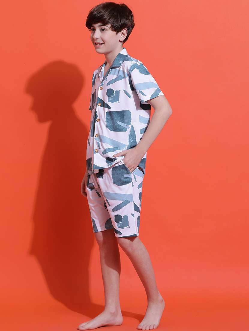 boys printed nightwear shorts set - 21925517 -  Standard Image - 2