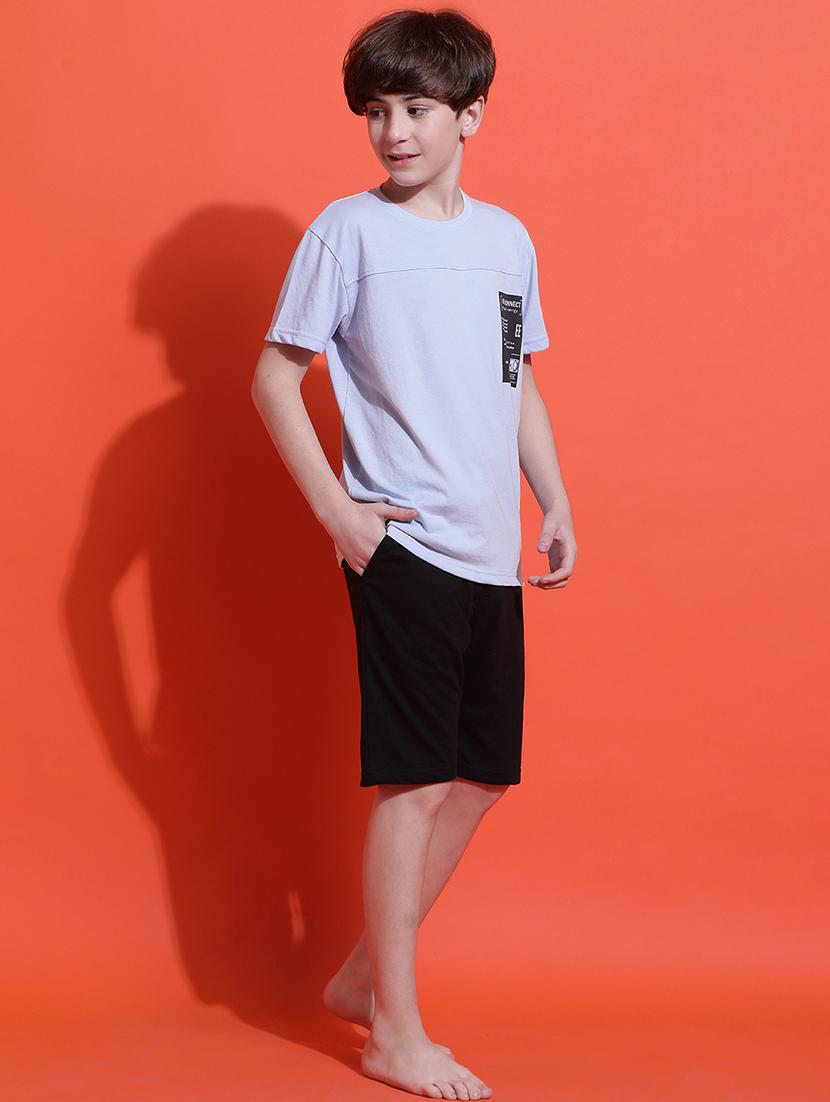 boys printed nightwear shorts set - 21925519 - Standard Image - 2