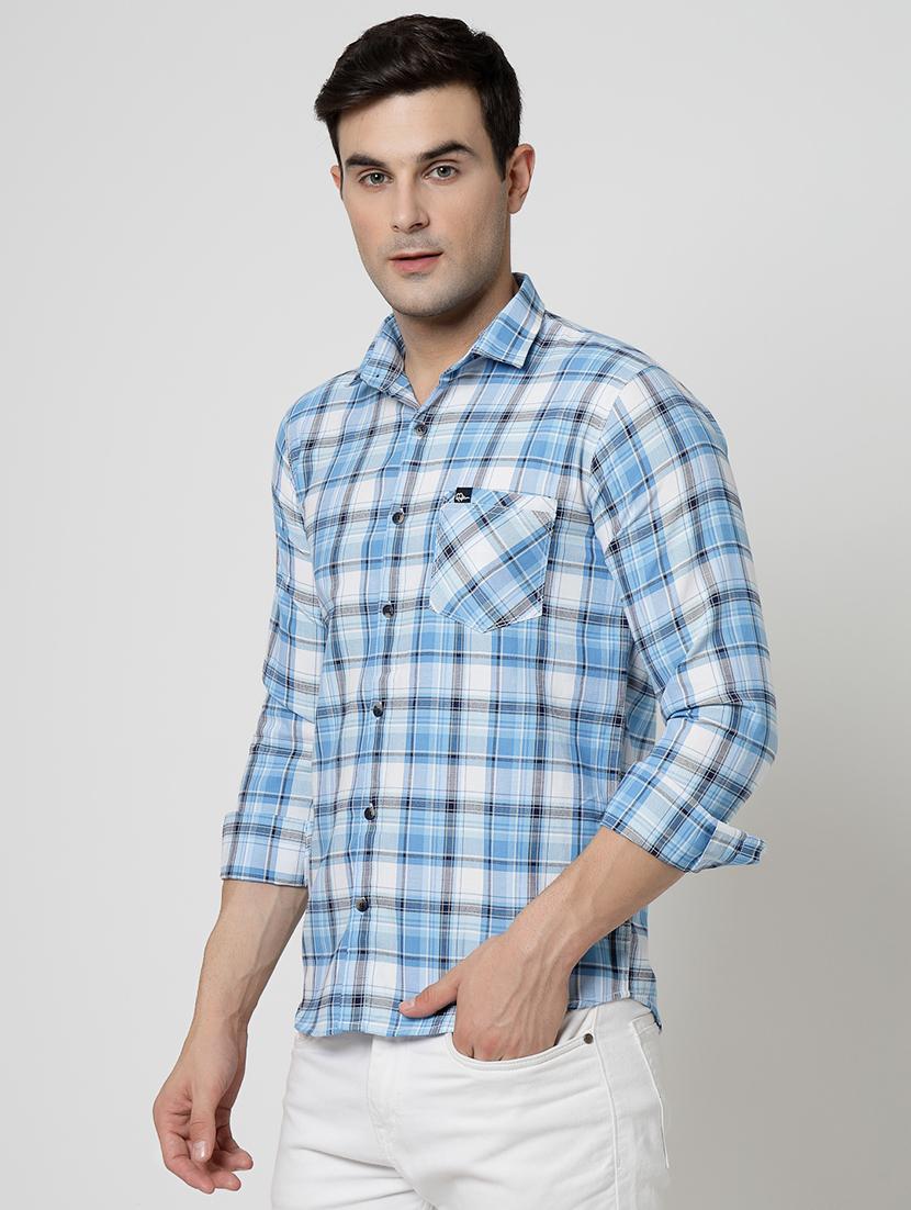 men checkered long sleeve regular fit casual shirt - 21925555 - Standard Image - 2