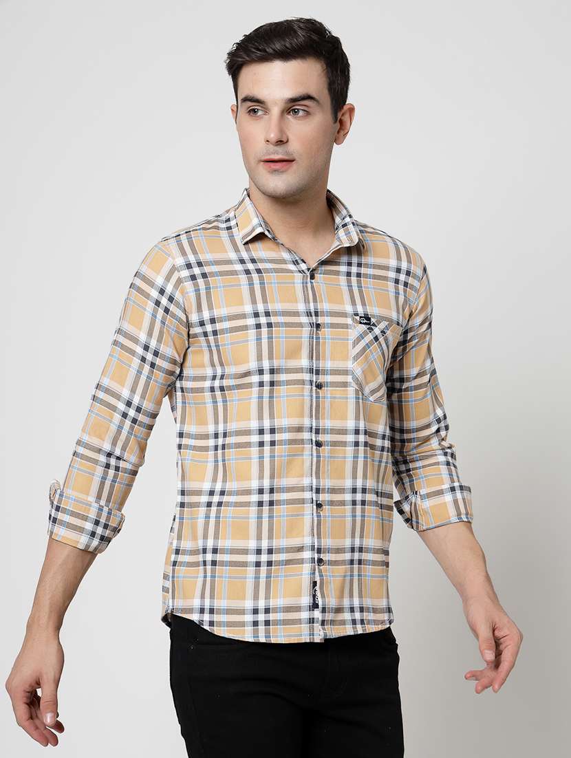 men checkered long sleeve regular fit casual shirt - 21925556 -  Standard Image - 2