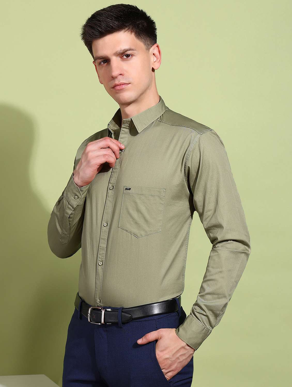 men solid long sleeve regular fit formal shirt - 21925567 -  Standard Image - 2