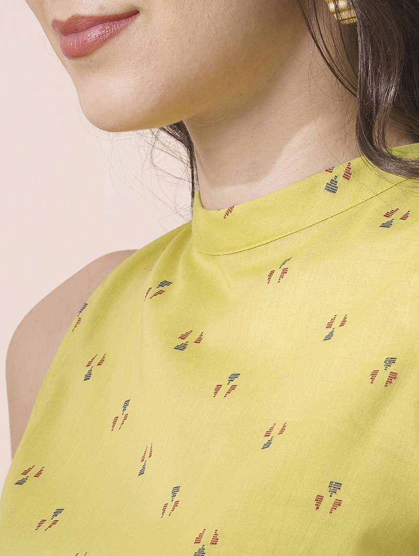women printed sleveeless tiered dress - 21925703 - Standard Image - 2