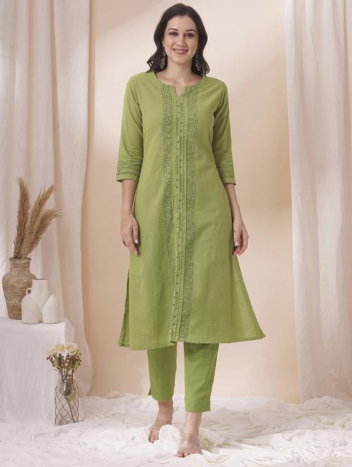 women three quarter sleeve a-line kurta - 21925757 -  Standard Image - 0