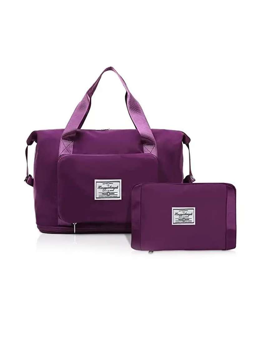 men purple solid dufflebag