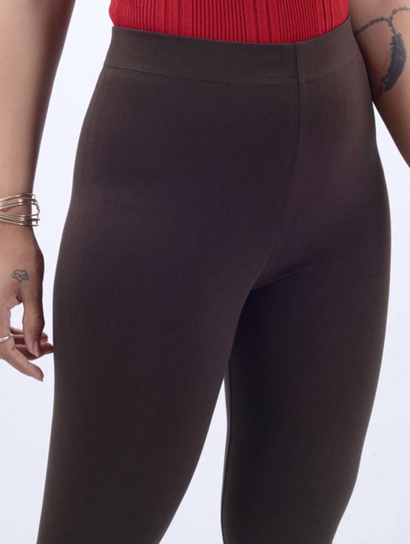 women solid mid rise ankle length legging - 21925790 -  Standard Image - 2