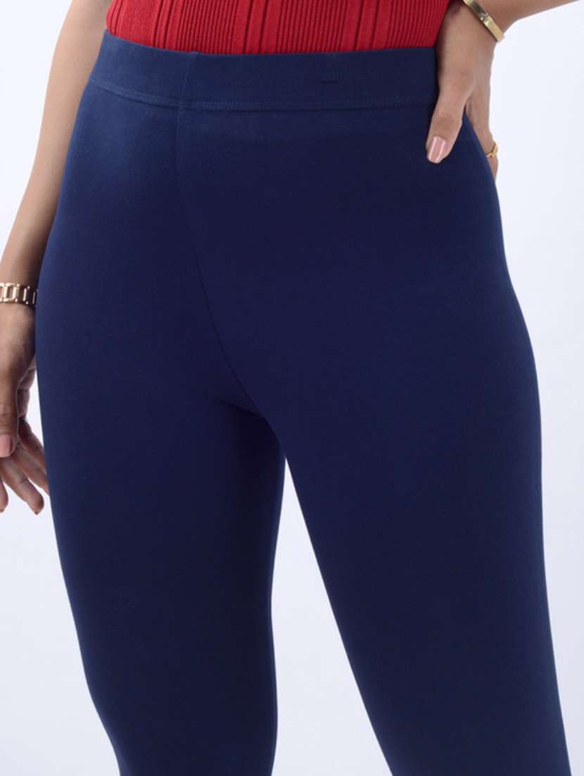 women solid mid rise ankle length legging - 21925795 -  Standard Image - 2