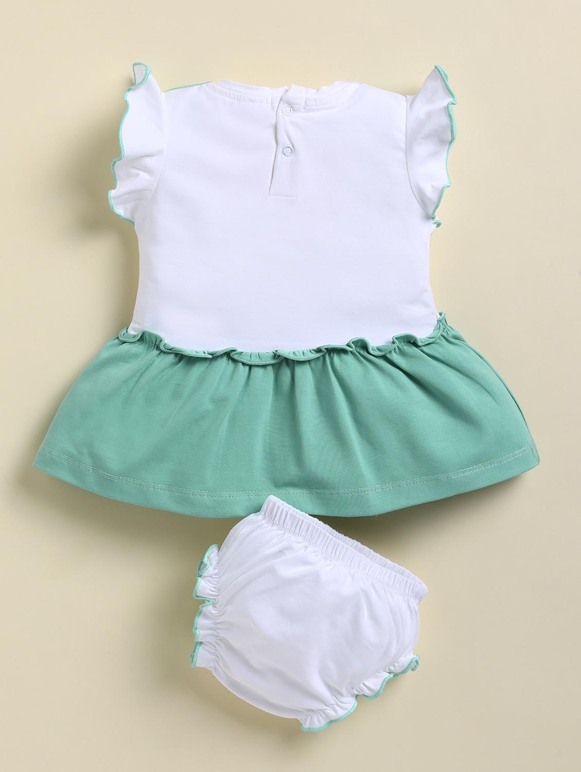 girls printed round neck frock with bloomer - 21925808 - Standard Image - 2