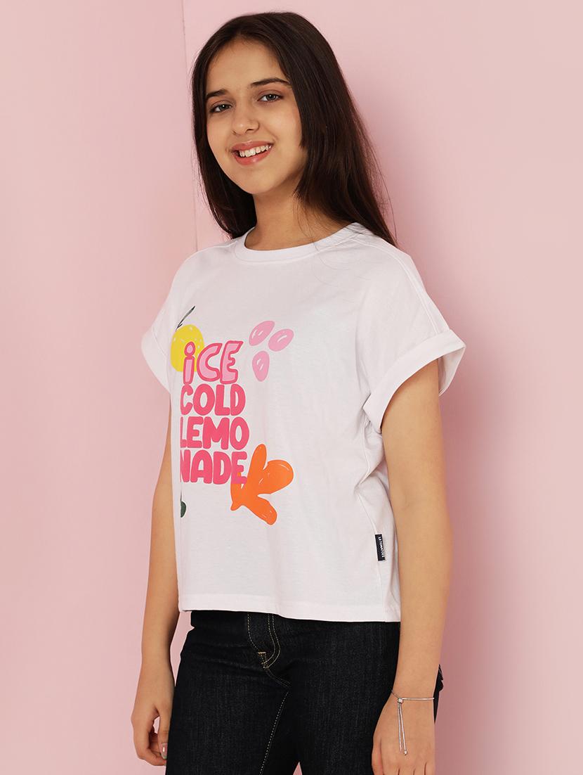 girls printed short sleeve tee - 21925816 - Standard Image - 2