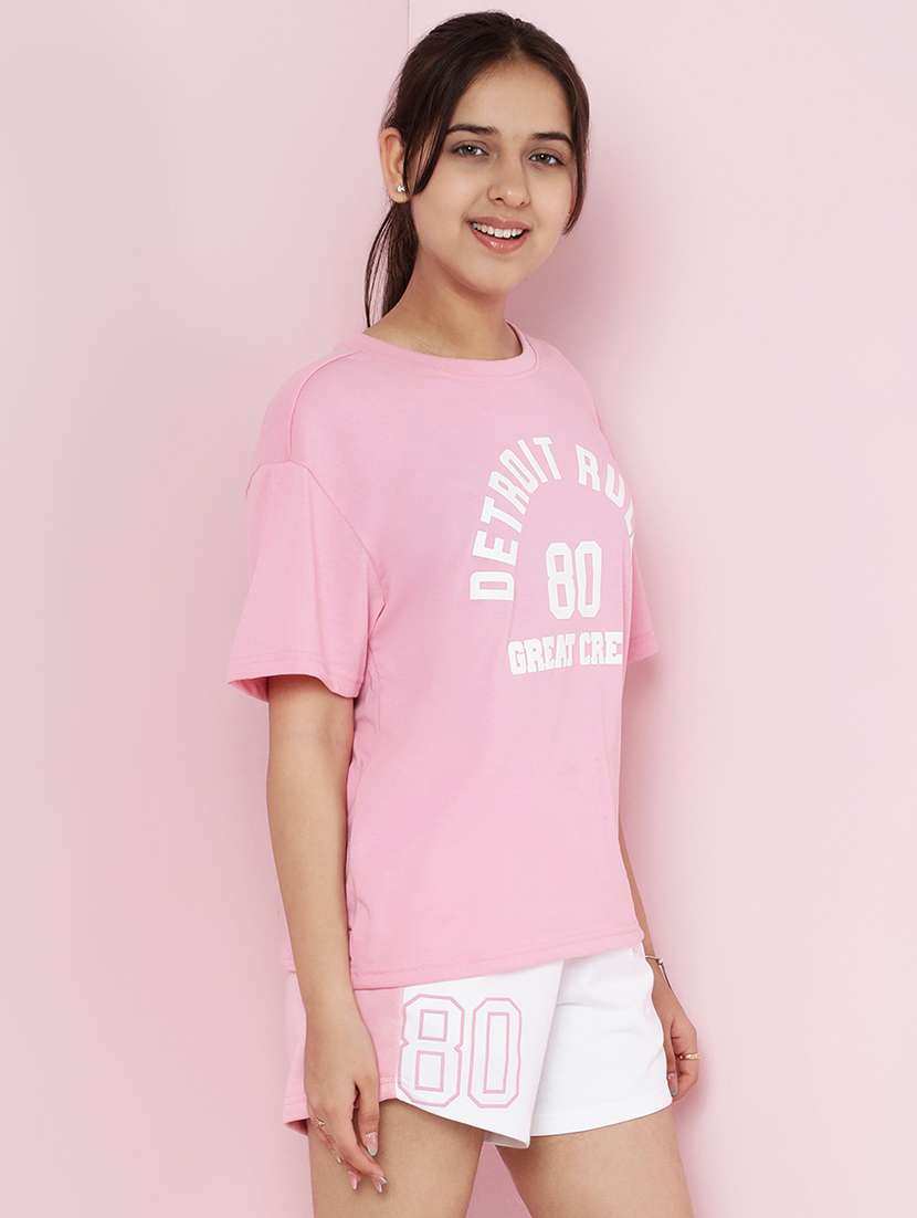 girls printed nightwear shorts set - 21925832 -  Standard Image - 2