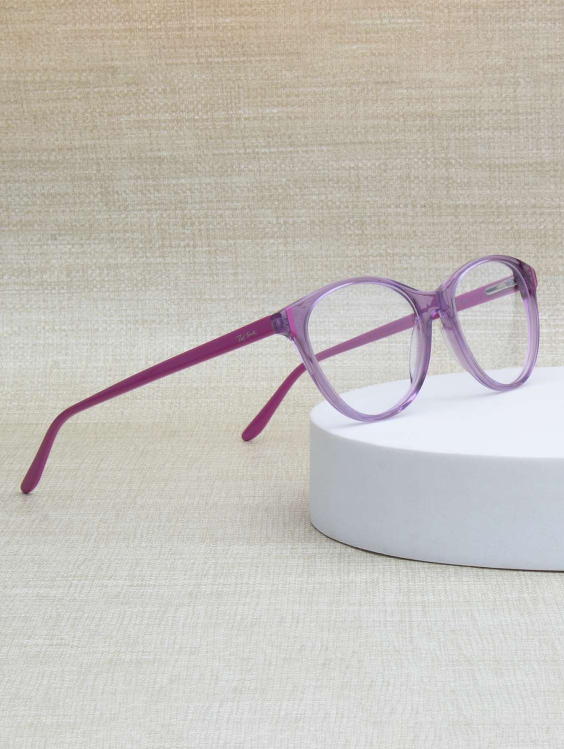 ted smith purple cat eye premium italian acetate frames for women