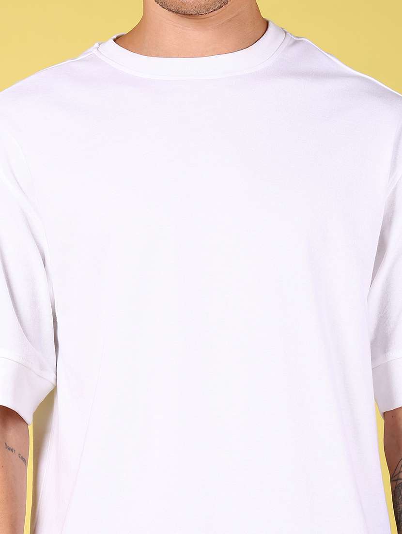 men solid short sleeve oversized t-shirt - 21925906 - Standard Image - 2