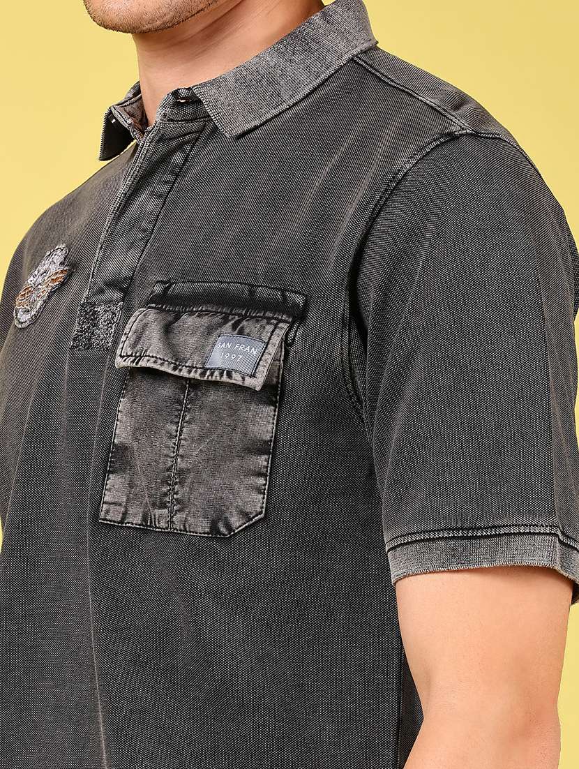 men solid short sleeve regular fit polo t-shirt - 21925998 -  Standard Image - 2