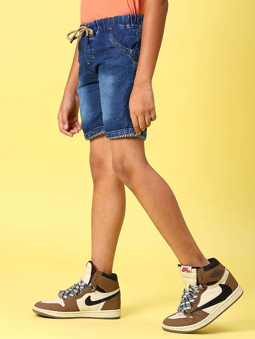 boys solid mid rise regular fit shorts  - 21926070 -  Standard Image - 2
