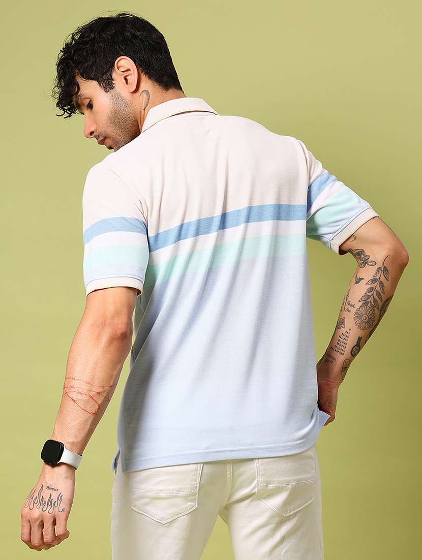 men color block short sleeve regular fit polo t-shirt - 21926151 -  Standard Image - 2