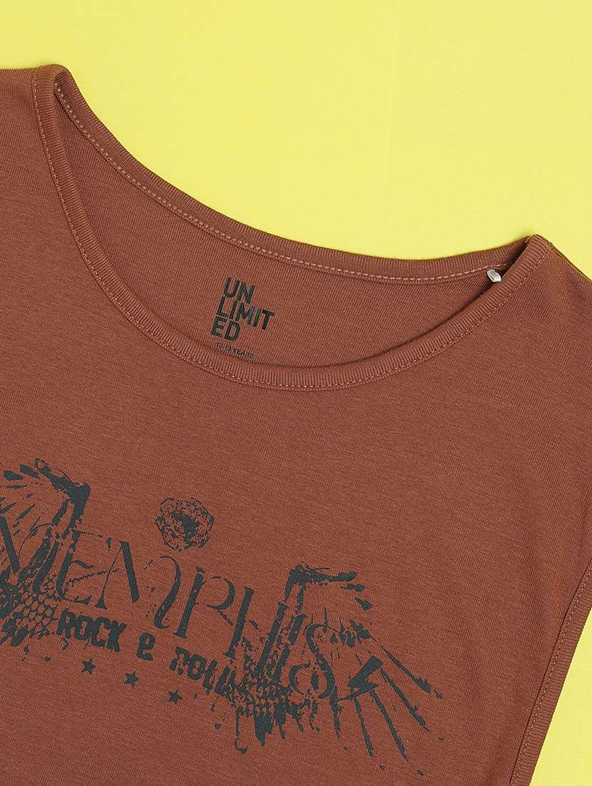 girls printed round neck tee - 21926177 -  Standard Image - 2