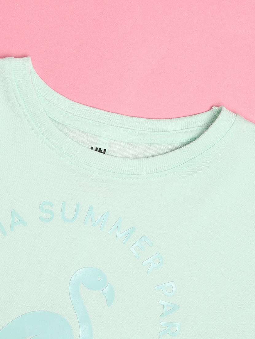 girls printed round neck tee - 21926178 -  Standard Image - 2