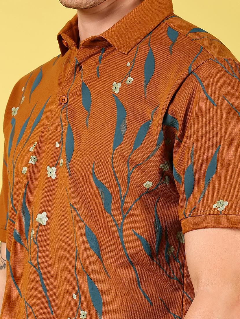 women printed short sleeve polo t-shirt - 21926187 - Standard Image - 2