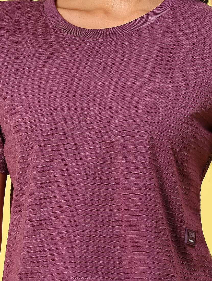women solid short sleeve regular top - 21926224 - Standard Image - 2