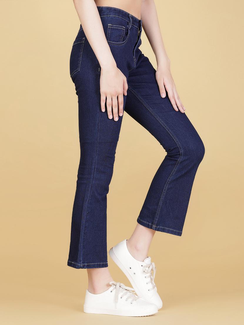 women solid mid rise bootcut jean - 21926230 - Standard Image - 2