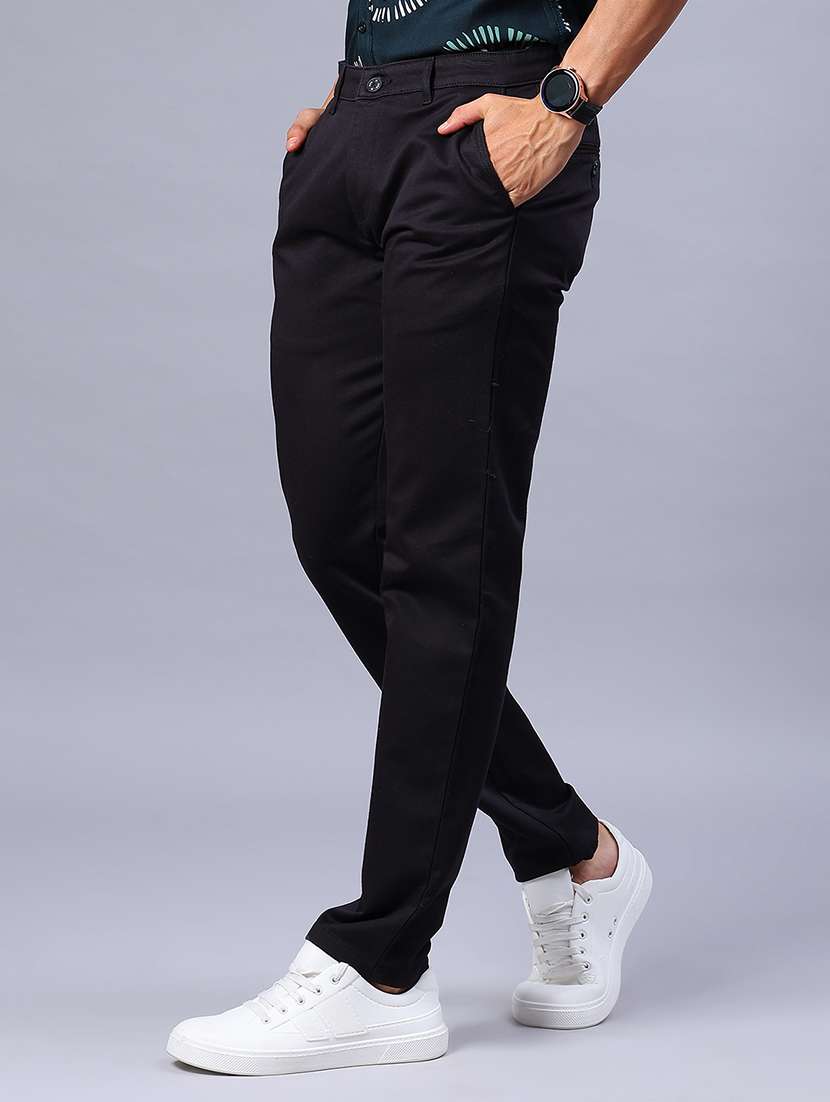 men solid mid rise casual chinos - 21926488 -  Standard Image - 2