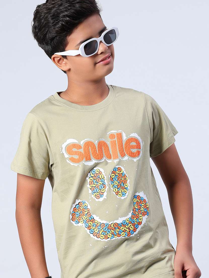 boys printed short sleeve regular fit t-shirt