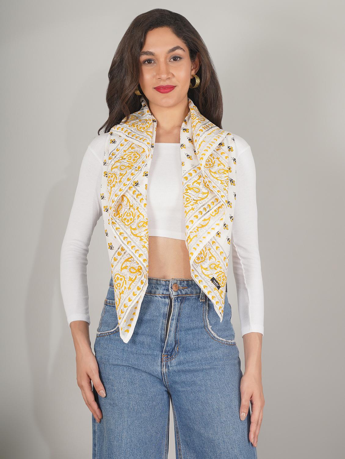 women white floral printed scarf - 21926809 - Zoom Image - 0