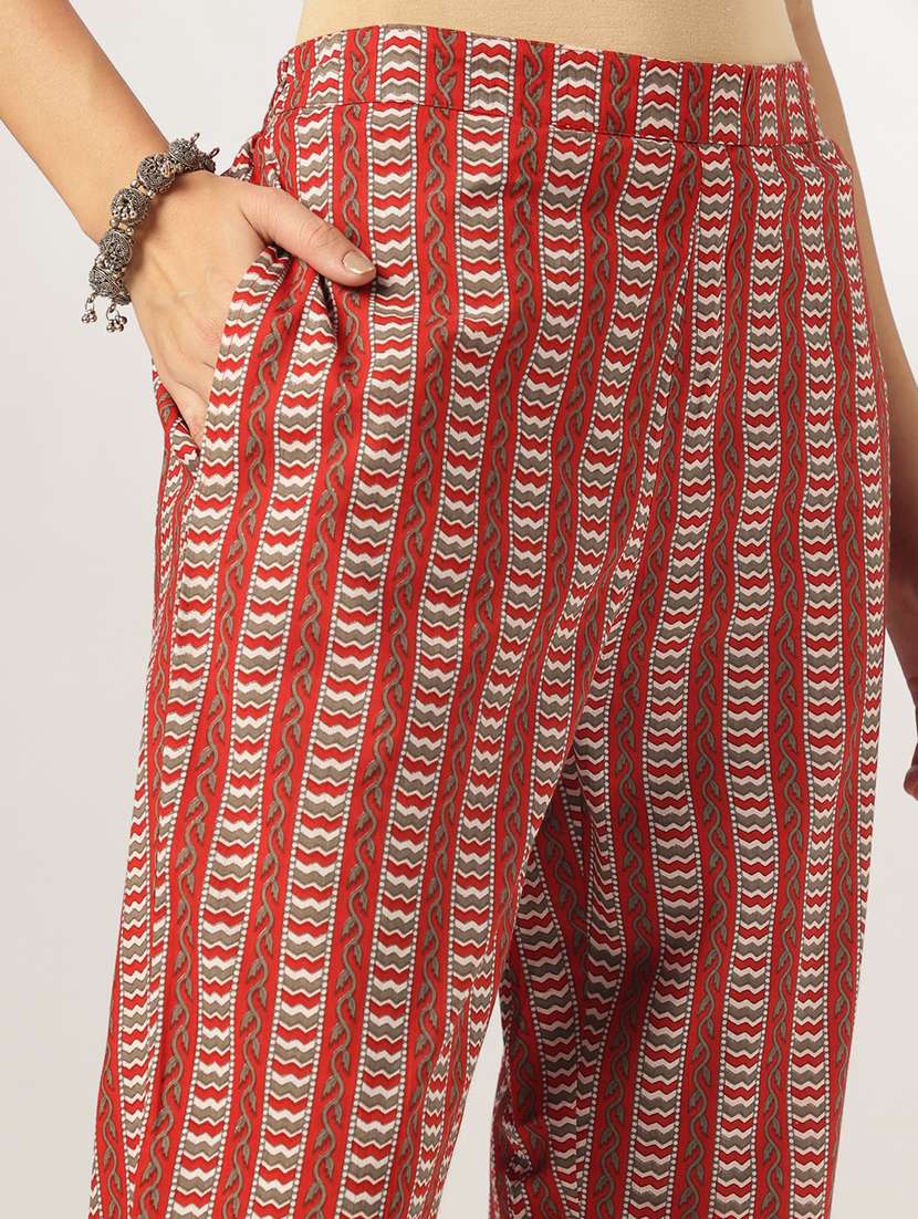 women three quarter sleeve kurta pant set - 21926826 -  Standard Image - 7