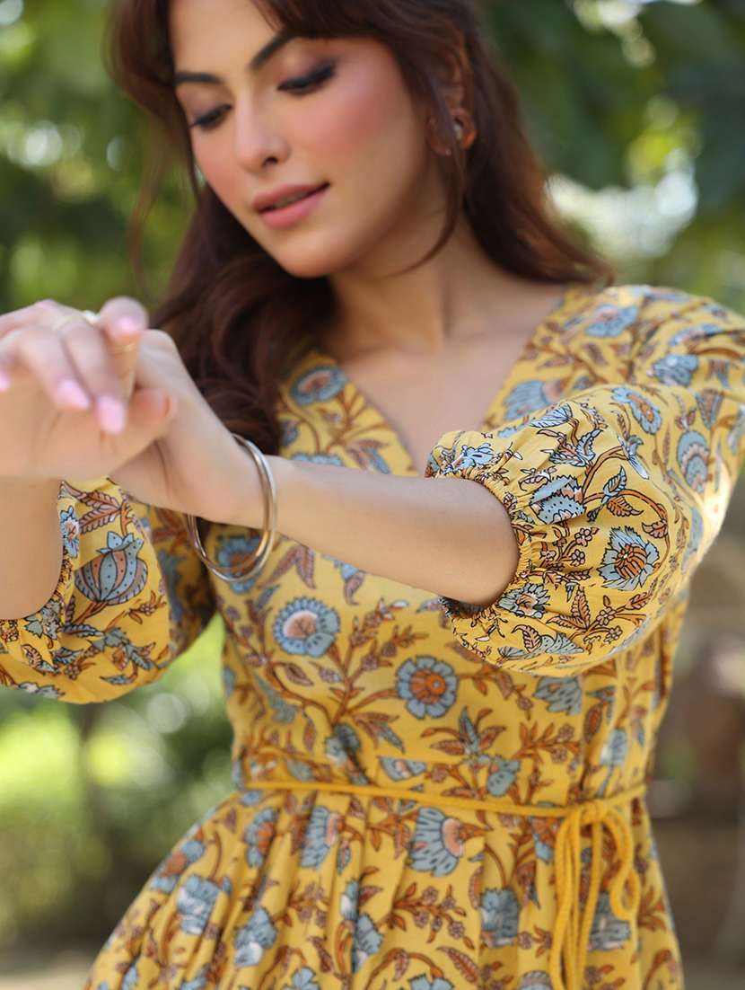 women floral printed fit & flared dress - 21926845 -  Standard Image - 2