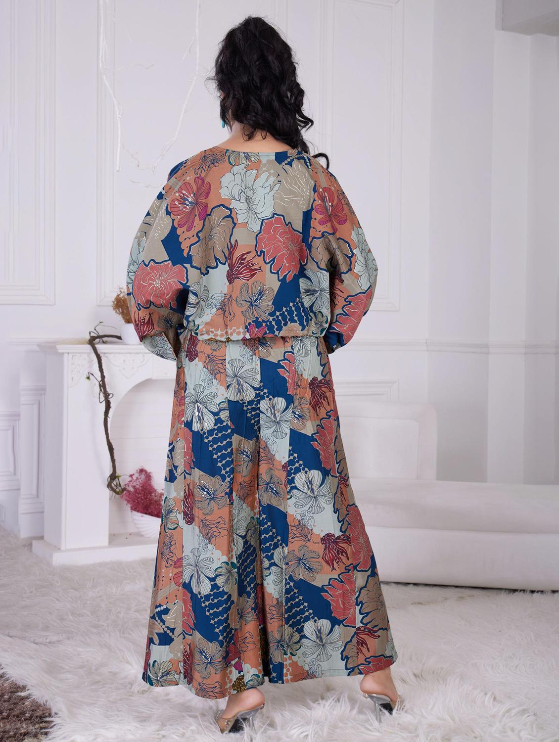 women floral printed long sleeve ethnic co-ord set - 21927937 - Standard Image - 2