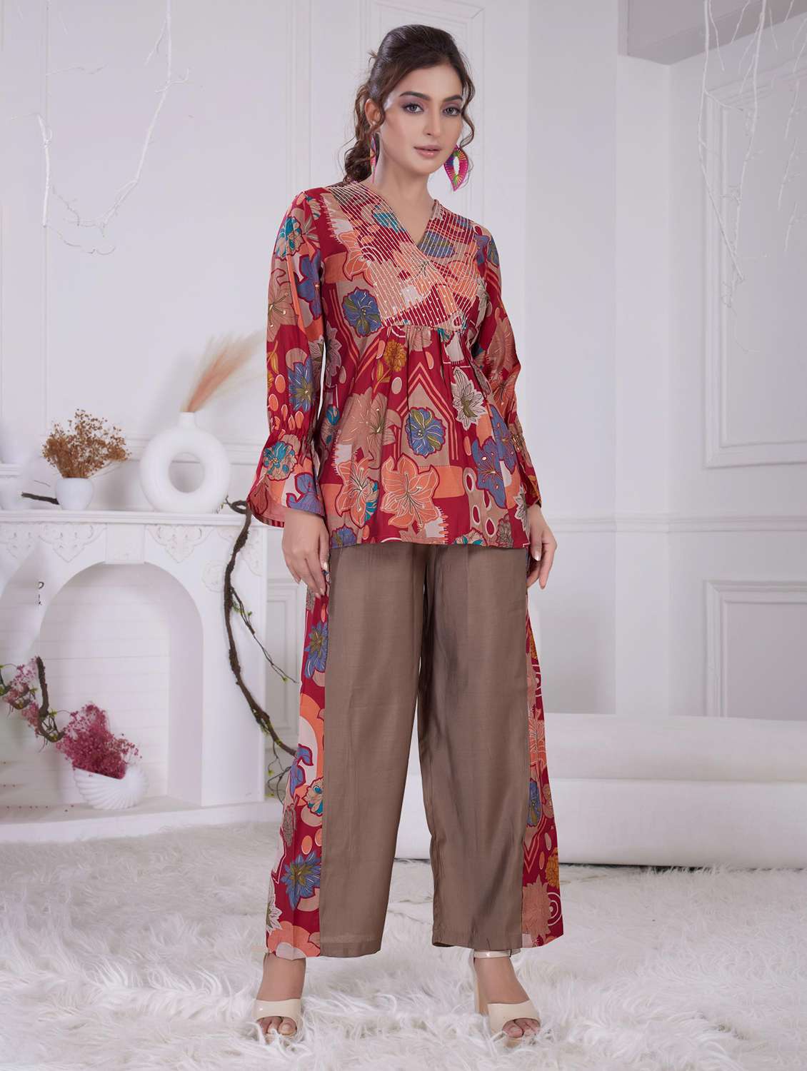red modal coord set
