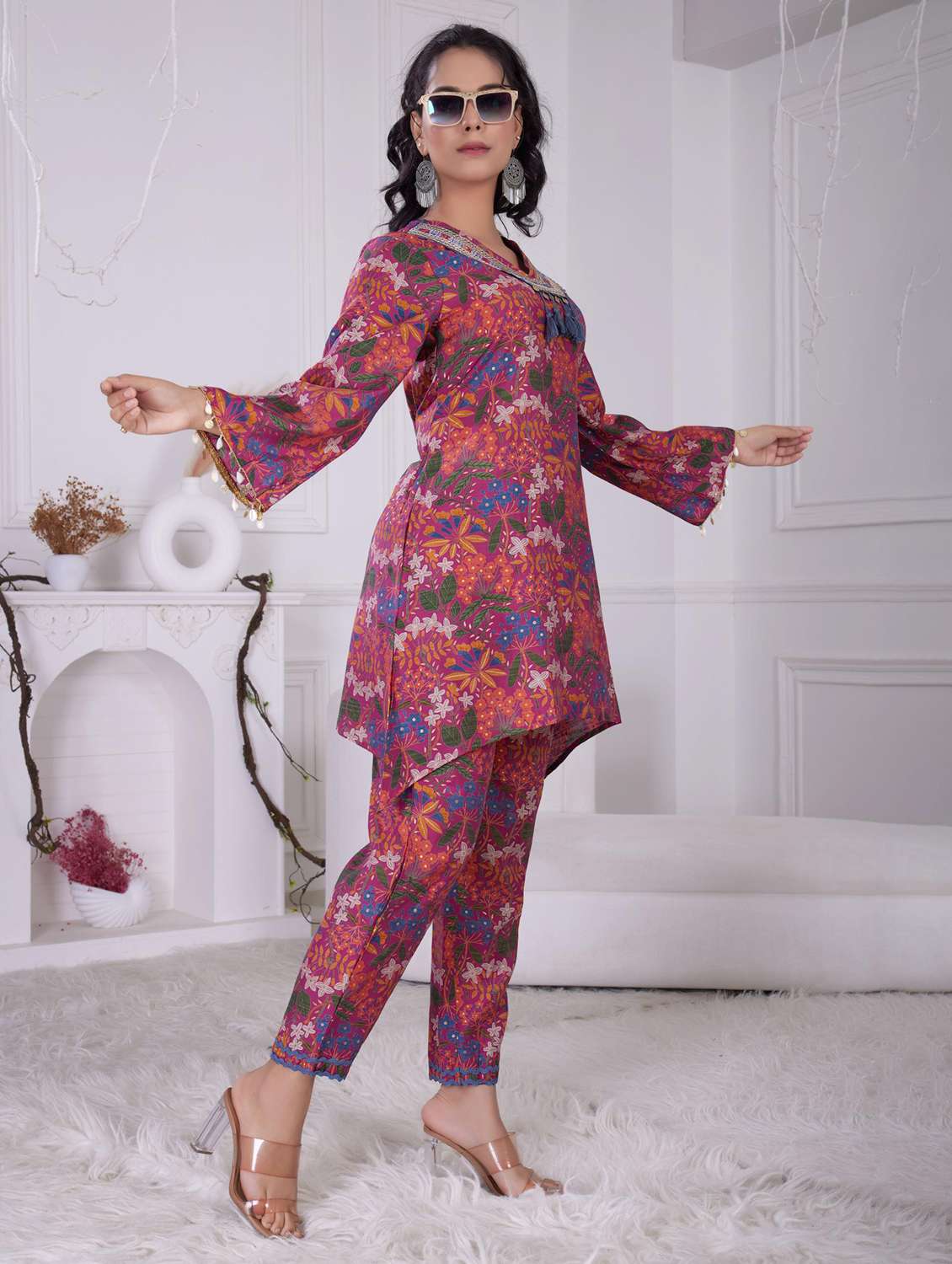 blue modal coord set