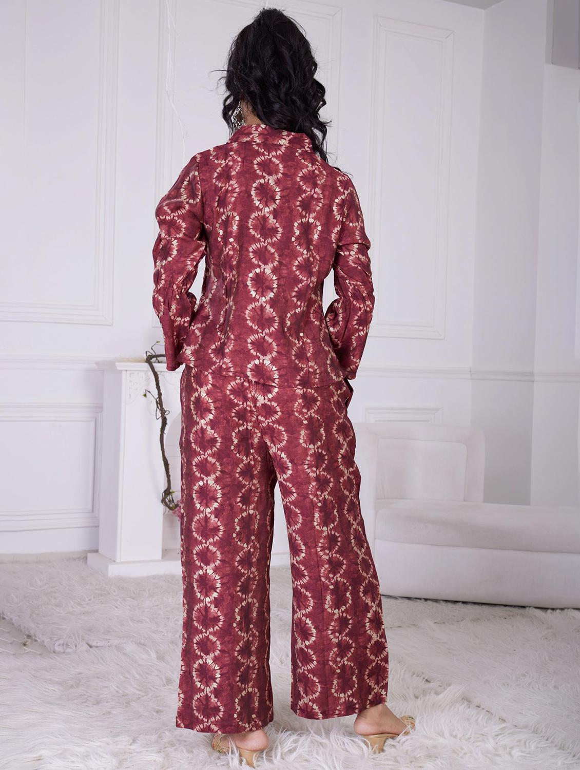 women printed long sleeve ethnic co-ord set - 21928016 - Standard Image - 2