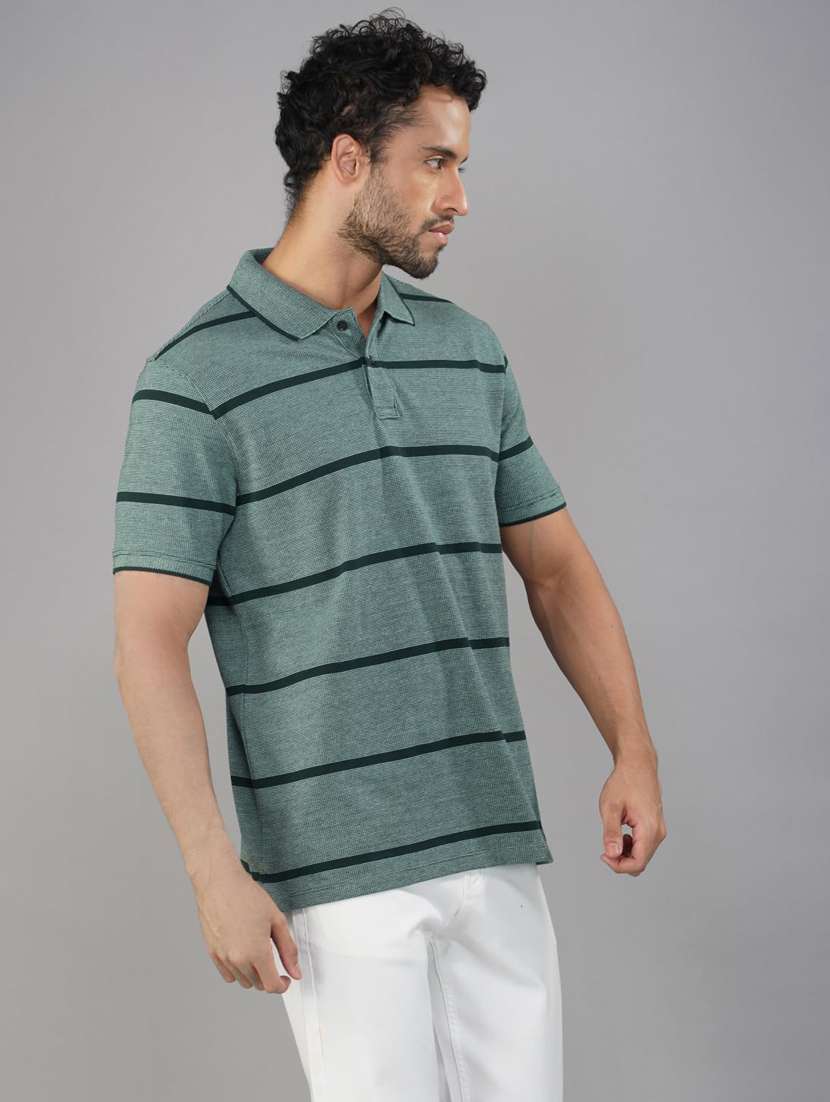 men striped short sleeves regular fit polo t-shirt - 21928088 -  Standard Image - 2
