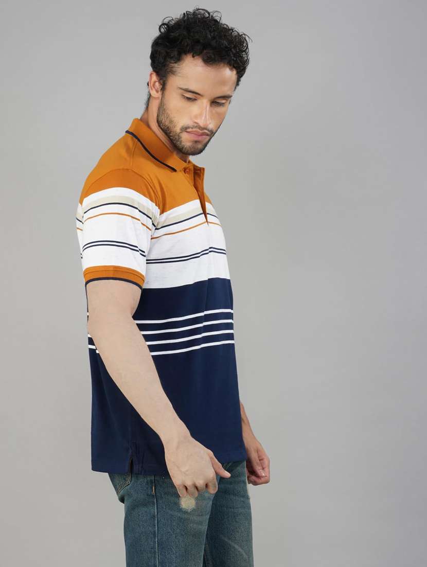 men color blocked short sleeves regular fit polo t-shirt - 21928090 -  Standard Image - 2